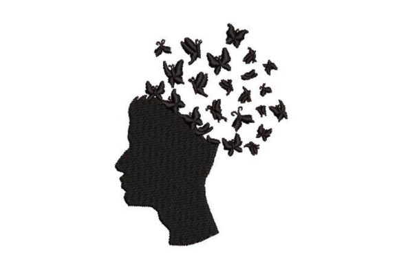 Butterfly Head Embroidery Design