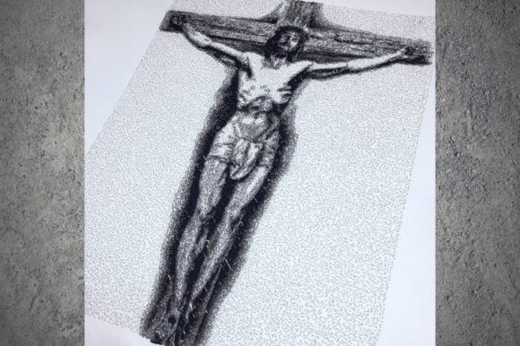 Christ Crucifixion Embroidery Design