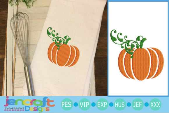 Fall Pumpkin Embroidery Design