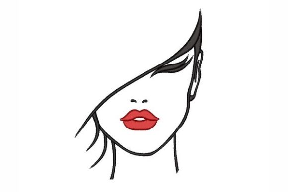 Fashion Woman Embroidery Design