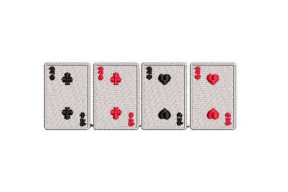 Playing Cards Embroidery Design