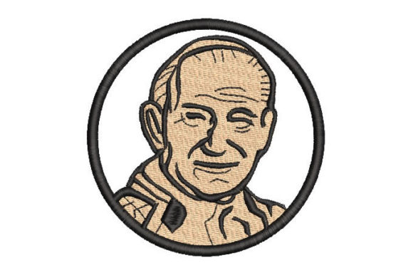 Pope John Paul the Second Embroidery Design