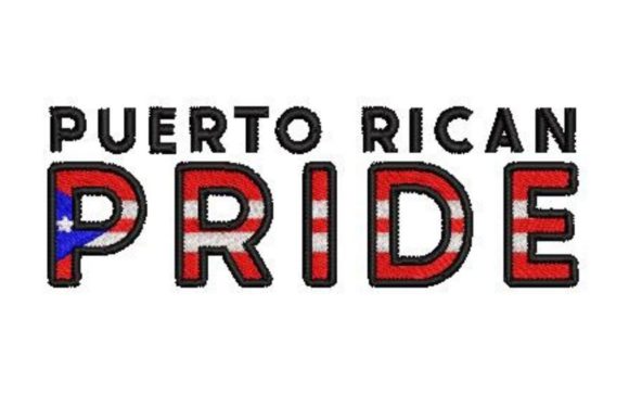 Puerto Rican Pride Embroidery Design